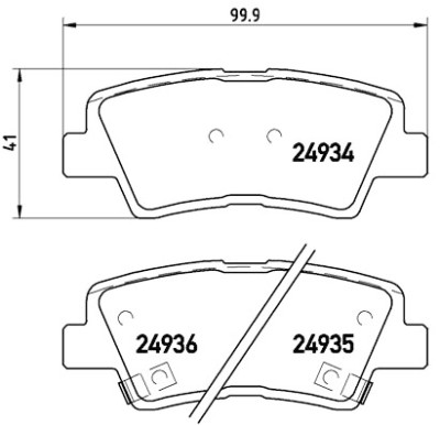 Set di 4 pastiglie freno BREMBO P 30 047