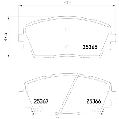 Set di 4 pastiglie freno BREMBO P 30 053