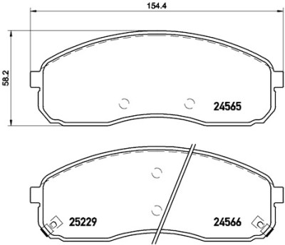 Set di 4 pastiglie freno BREMBO P 30 058
