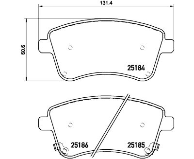 Set di 4 pastiglie freno BREMBO P 30 064
