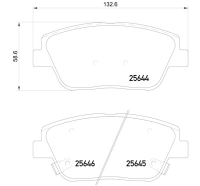 Set di 4 pastiglie freno BREMBO P 30 066