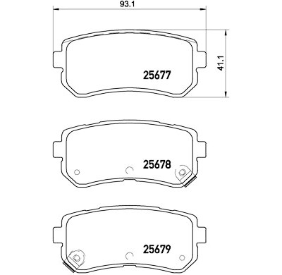 Set di 4 pastiglie freno BREMBO P 30 068