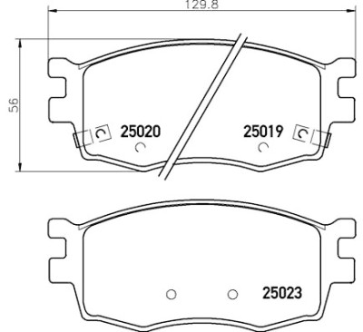Set di 4 pastiglie freno BREMBO P 30 069