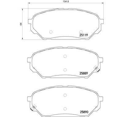 Set di 4 pastiglie freno BREMBO P 30 071