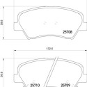 Set di 4 pastiglie freno BREMBO P 30 073