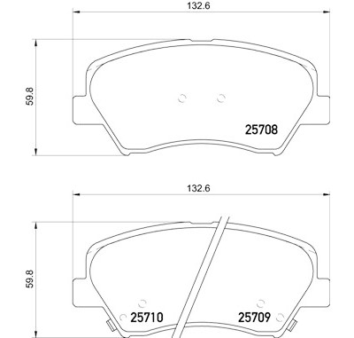 Set di 4 pastiglie freno BREMBO P 30 073