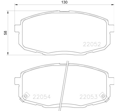 Set di 4 pastiglie freno BREMBO P 30 077
