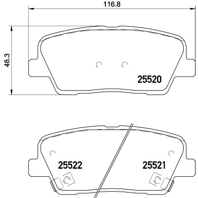 Set di 4 pastiglie freno BREMBO P 30 081