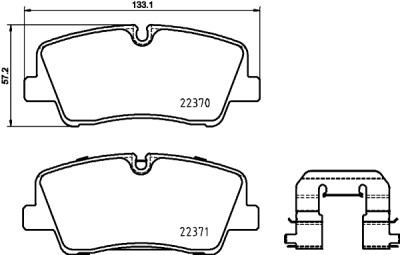 Set di 4 pastiglie freno BREMBO P 30 085