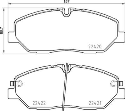 Set di 4 pastiglie freno BREMBO P 30 090
