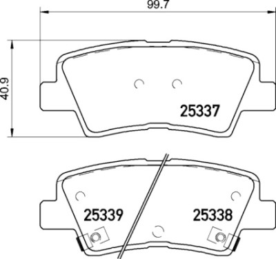 Set di 4 pastiglie freno BREMBO P 30 094
