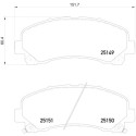 Set di 4 pastiglie freno BREMBO P 34 007