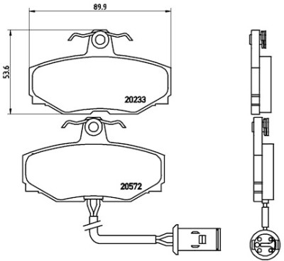 Set di 4 pastiglie freno BREMBO P 36 006