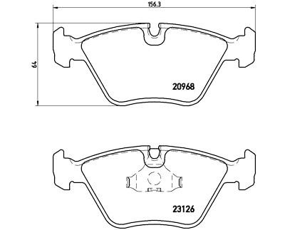 Set di 4 pastiglie freno BREMBO P 36 007