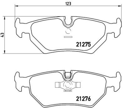 Set di 4 pastiglie freno BREMBO P 36 008