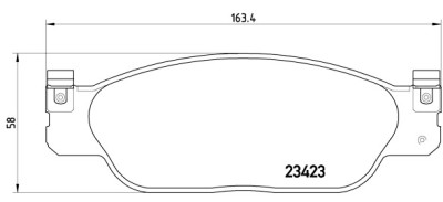 Set di 4 pastiglie freno BREMBO P 36 012