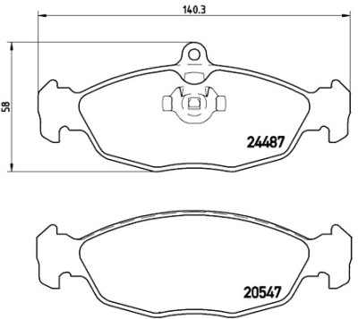 Set di 4 pastiglie freno BREMBO P 36 017