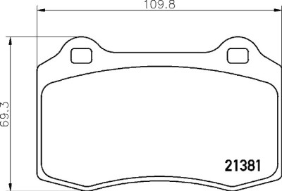 Set di 4 pastiglie freno BREMBO P 36 020