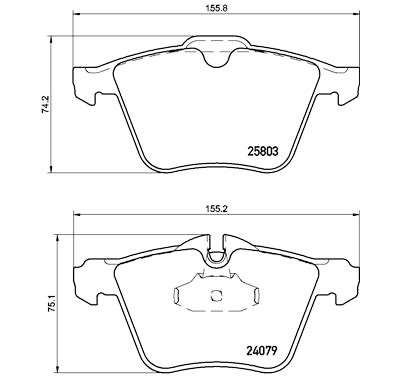 Set di 4 pastiglie freno BREMBO P 36 028