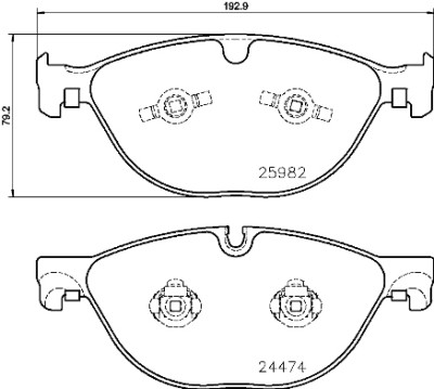 Set di 4 pastiglie freno BREMBO P 36 029