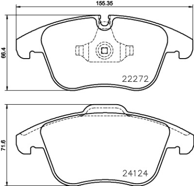 Set di 4 pastiglie freno BREMBO P 36 030