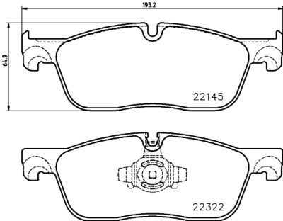 Set di 4 pastiglie freno BREMBO P 36 035