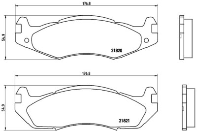 Set di 4 pastiglie freno BREMBO P 37 001