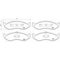 Set di 4 pastiglie freno BREMBO P 37 004