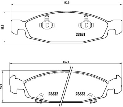 Set di 4 pastiglie freno BREMBO P 37 005