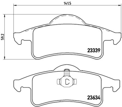 Set di 4 pastiglie freno BREMBO P 37 006