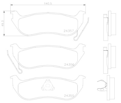 Set di 4 pastiglie freno BREMBO P 37 009