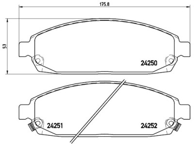 Set di 4 pastiglie freno BREMBO P 37 010