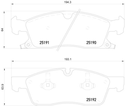 Set di 4 pastiglie freno BREMBO P 37 017