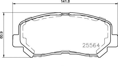 Set di 4 pastiglie freno BREMBO P 37 019