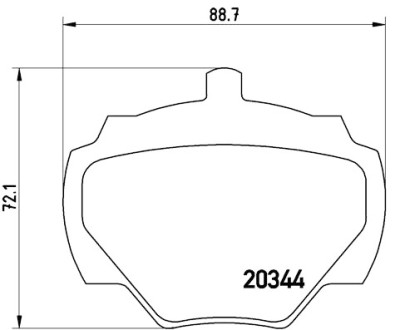 Set di 4 pastiglie freno BREMBO P 44 001