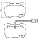 Set di 4 pastiglie freno BREMBO P 44 004