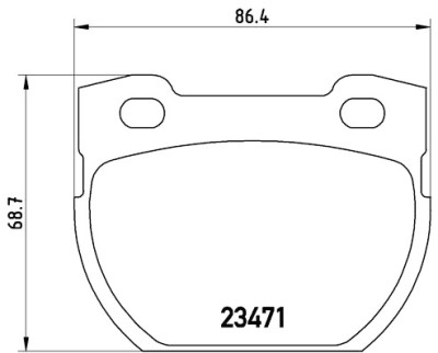Set di 4 pastiglie freno BREMBO P 44 006