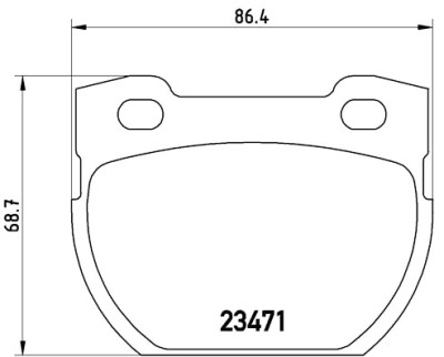 Set di 4 pastiglie freno BREMBO P 44 007