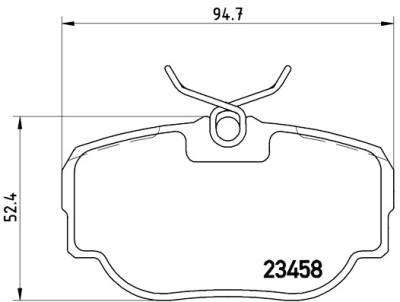 Set di 4 pastiglie freno BREMBO P 44 009