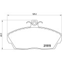 Set di 4 pastiglie freno BREMBO P 44 010