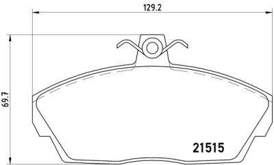 Set di 4 pastiglie freno BREMBO P 44 010