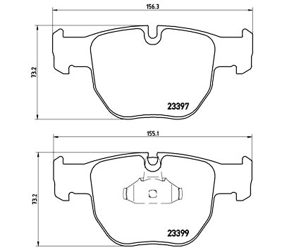 Set di 4 pastiglie freno BREMBO P 44 012