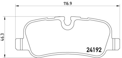 Set di 4 pastiglie freno BREMBO P 44 013