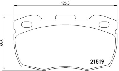 Set di 4 pastiglie freno BREMBO P 44 015