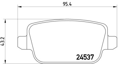 Set di 4 pastiglie freno BREMBO P 44 017