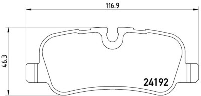 Set di 4 pastiglie freno BREMBO P 44 019