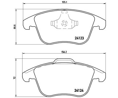 Set di 4 pastiglie freno BREMBO P 44 020