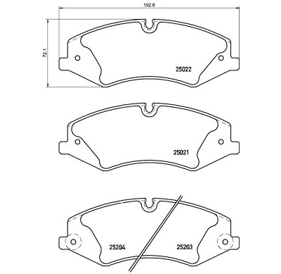 Set di 4 pastiglie freno BREMBO P 44 022