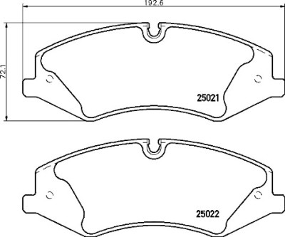 Set di 4 pastiglie freno BREMBO P 44 024