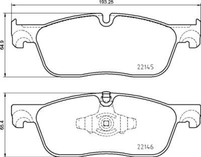 Set di 4 pastiglie freno BREMBO P 44 026